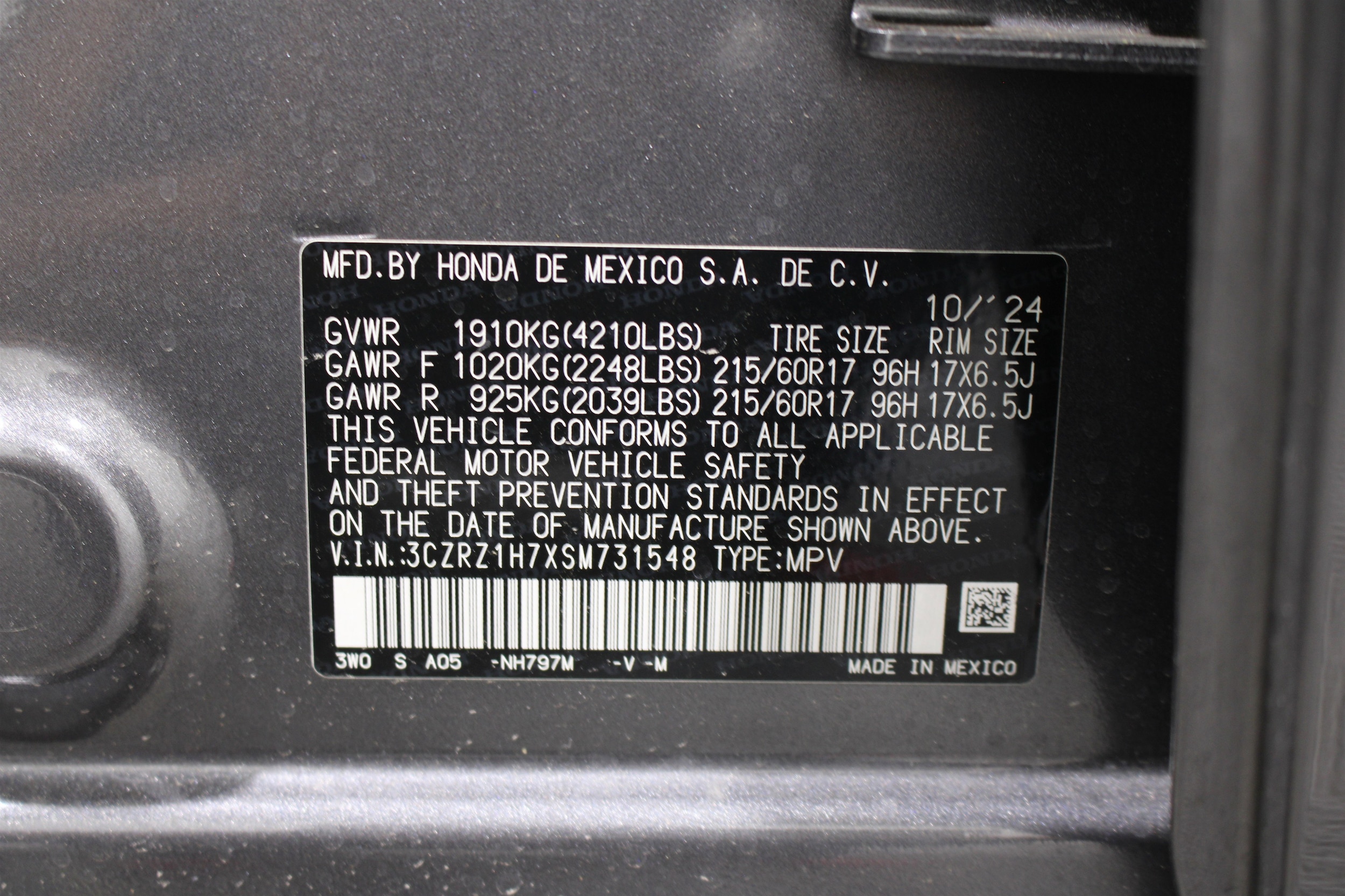 2025 Honda HR-V EX-L - Photo 37