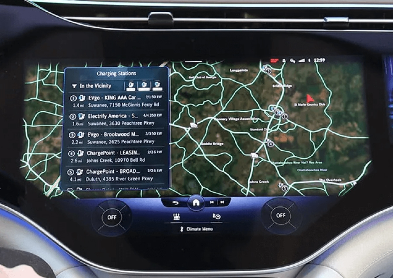 Finding a Mercedes-Benz Charging Station on the Go