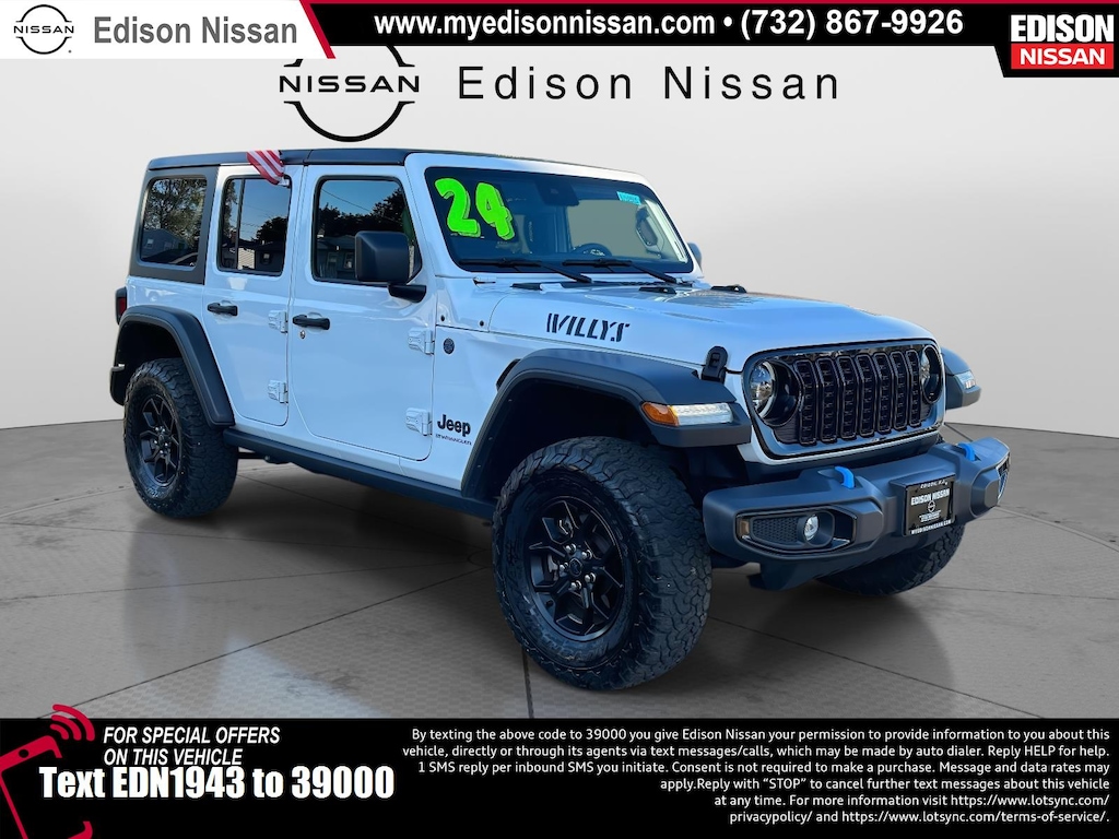 Used 2024 Jeep Wrangler 4xe Willys 4x4 Sport Utility