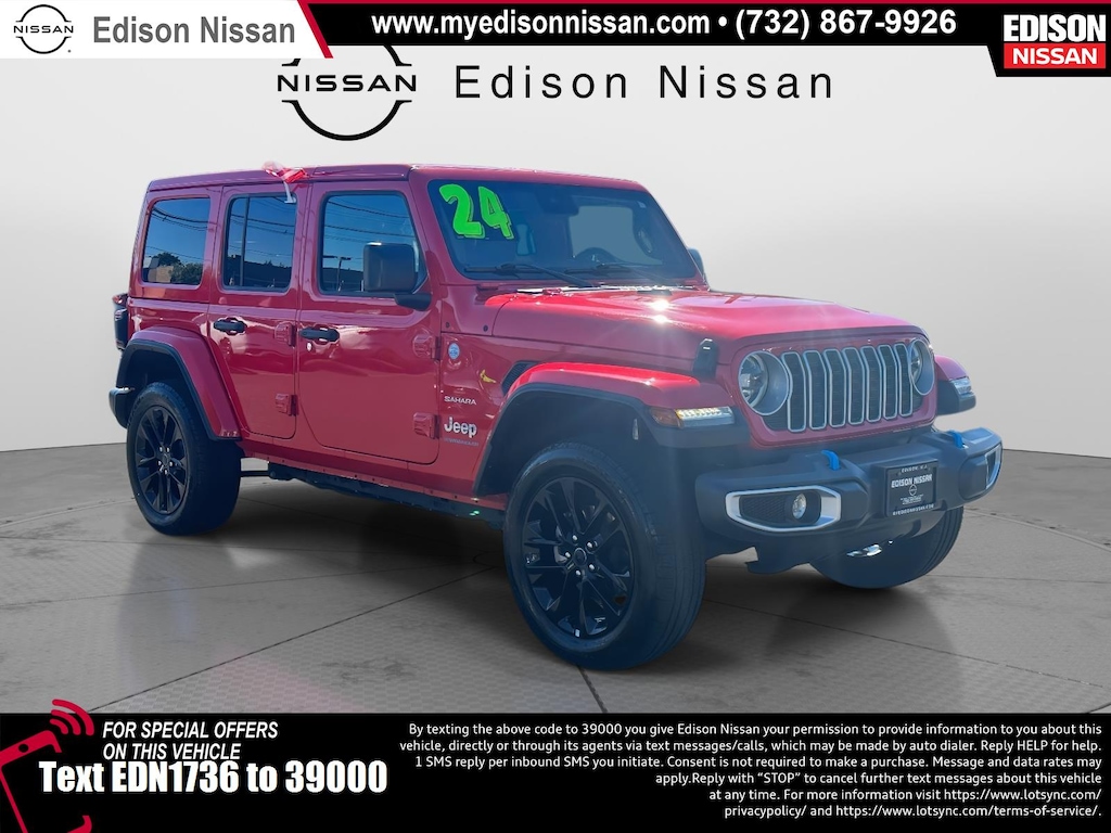 Used 2024 Jeep Wrangler 4xe Sahara 4x4 Sport Utility