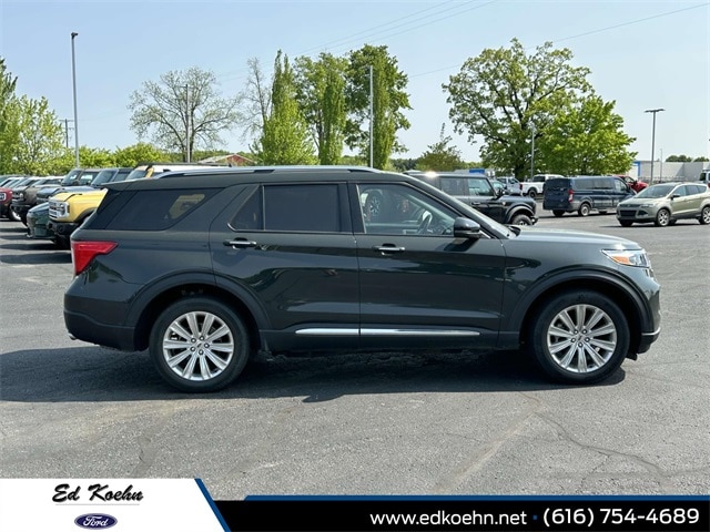 Used 2022 Ford Explorer Limited with VIN 1FMSK8FH9NGA61081 for sale in Greenville, MI