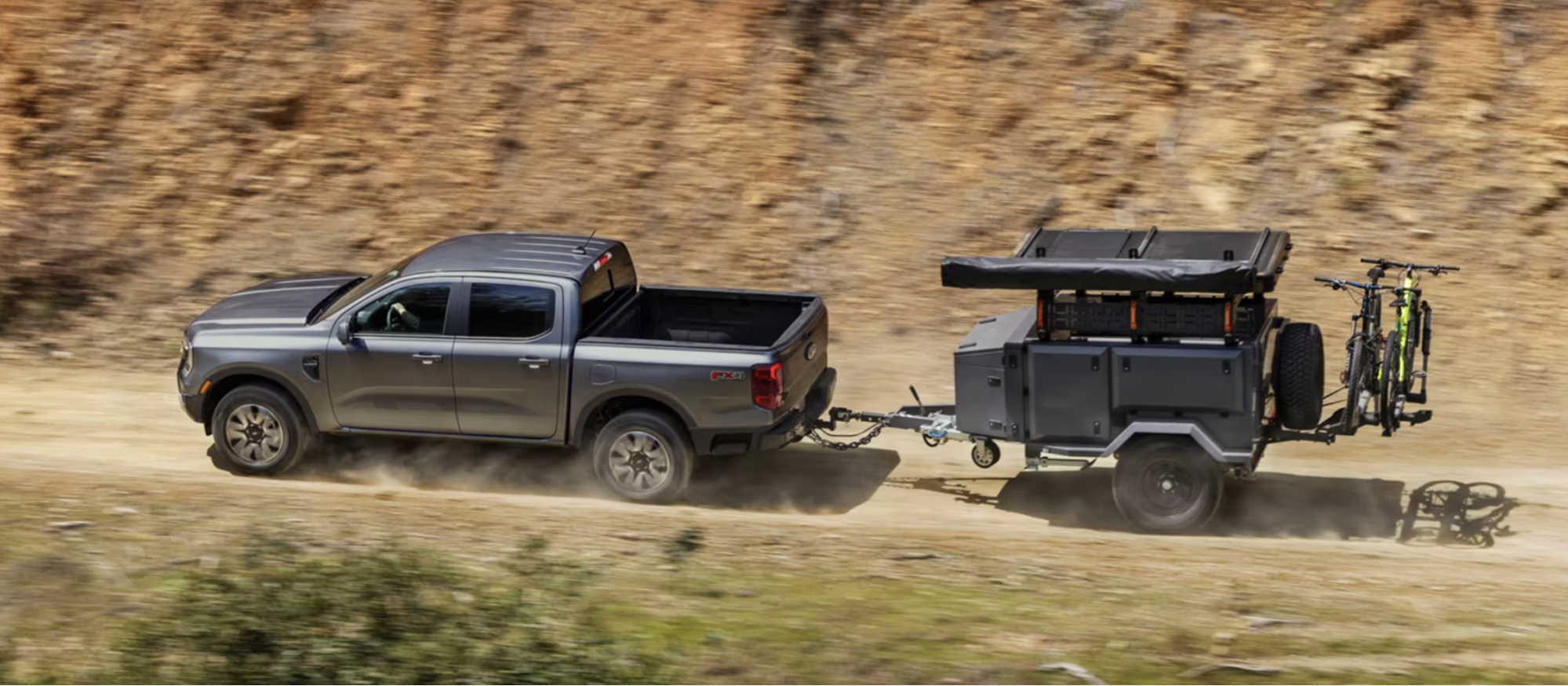 The 2026 Ford Ranger towing a trailer