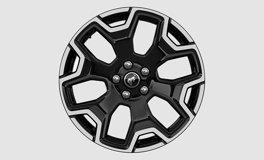 18 inch Machined-Face Ebony Black-Painted Aluminum wheel
