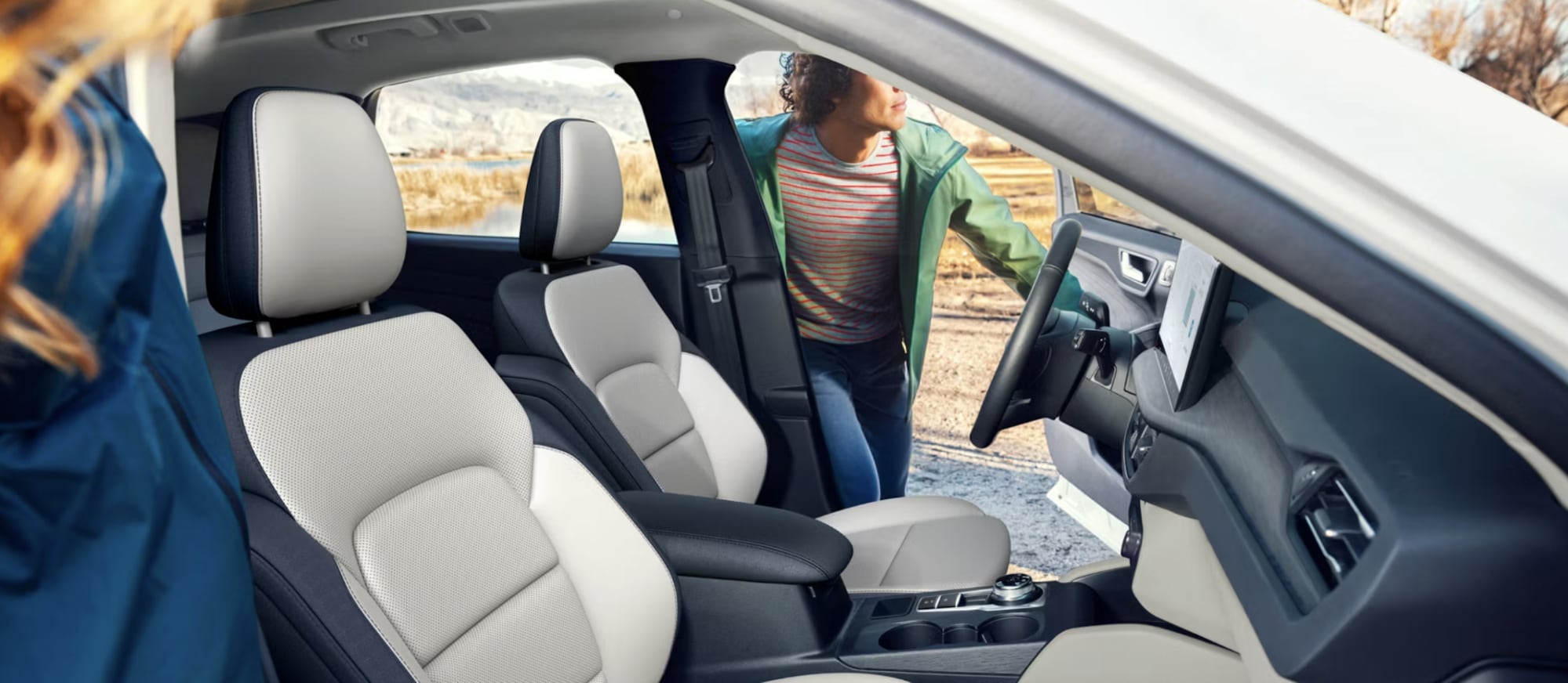 The 2026 Ford Escape interior two-toned leather seats