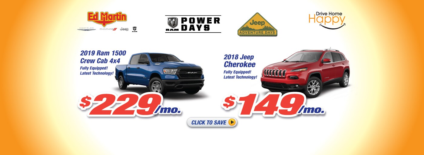 Ed Martin New 20182019 Chrysler Dodge Jeep RAM & Used Car Dealer in