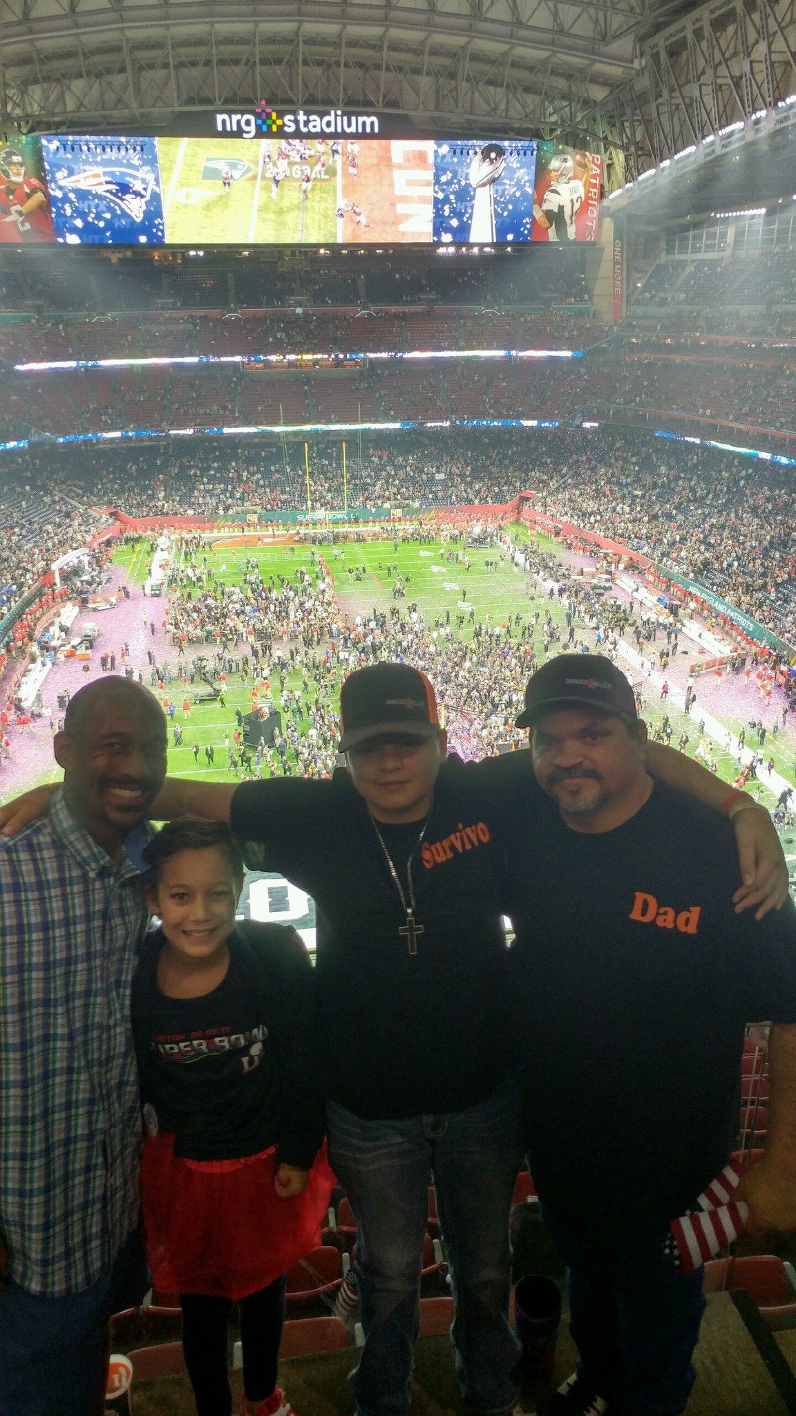 Family at Super Bowl