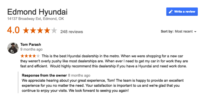 An excellent review of Edmond Hyundai