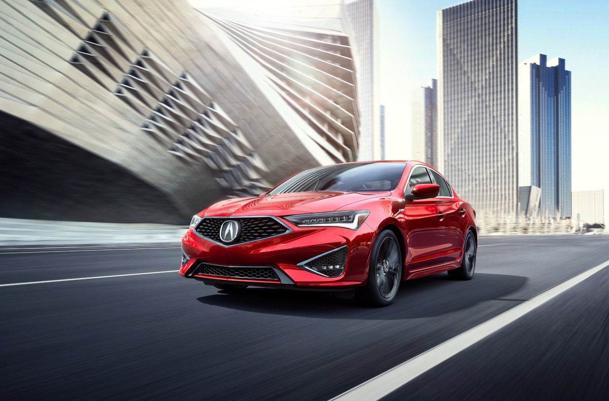 2019 Acura ILX Acura ILX Compact Sports Sedan Speeding Down City Street