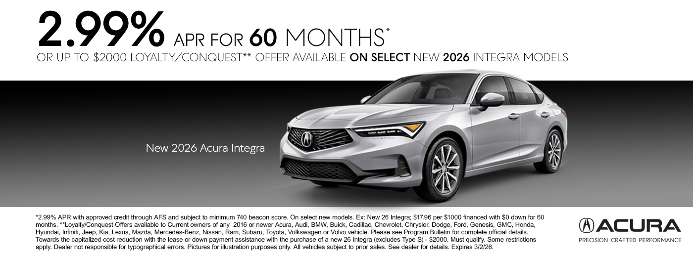 Acura Incentives January