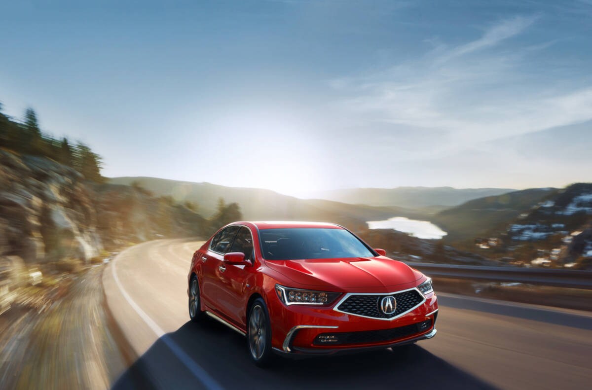 2019 Acura RLX Acura RLX Premium Luxury Sedan & Hybrid Driving in Mountainous Area