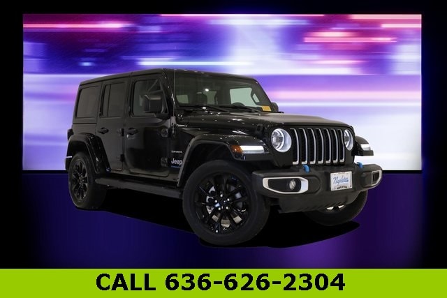 Used 2023 Jeep Wrangler 4xe Sahara 4XE with VIN 1C4JJXP61PW648488 for sale in Saint Peters, MO