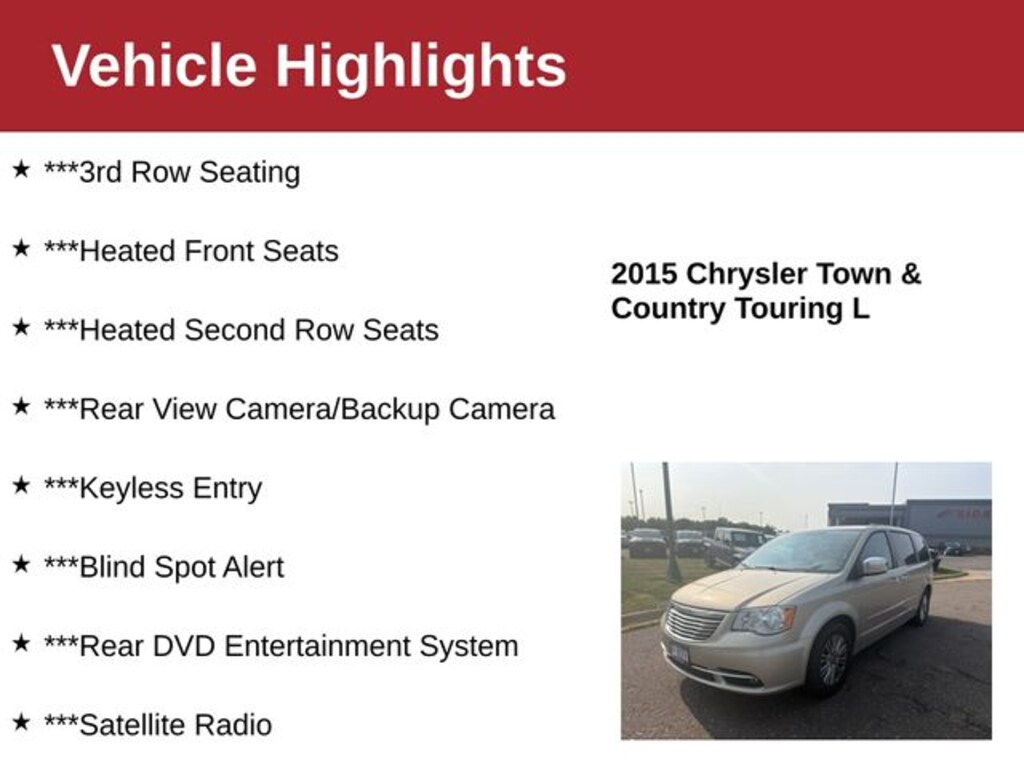 Used 2015 Chrysler Town & Country Touring-L Van