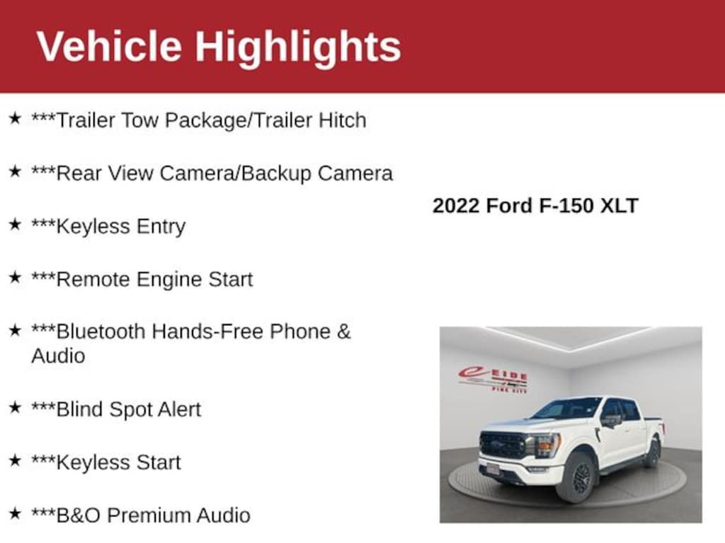 Used 2022 Ford F-150 XLT Truck SuperCrew Cab