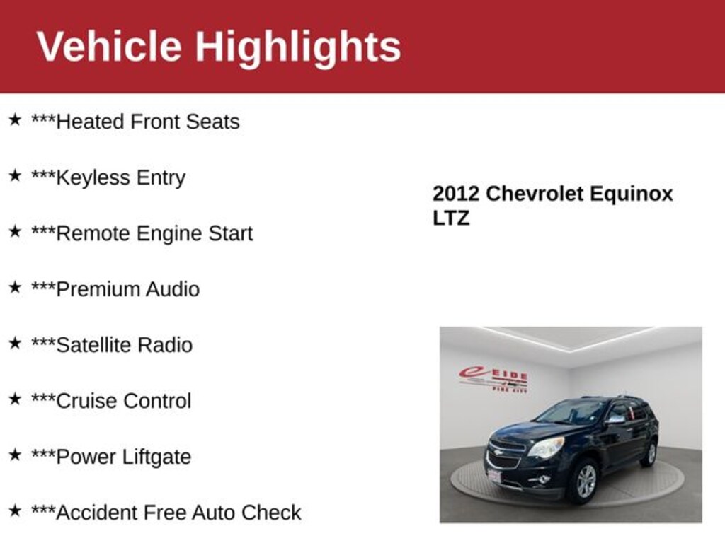 Used 2012 Chevrolet Equinox LTZ SUV