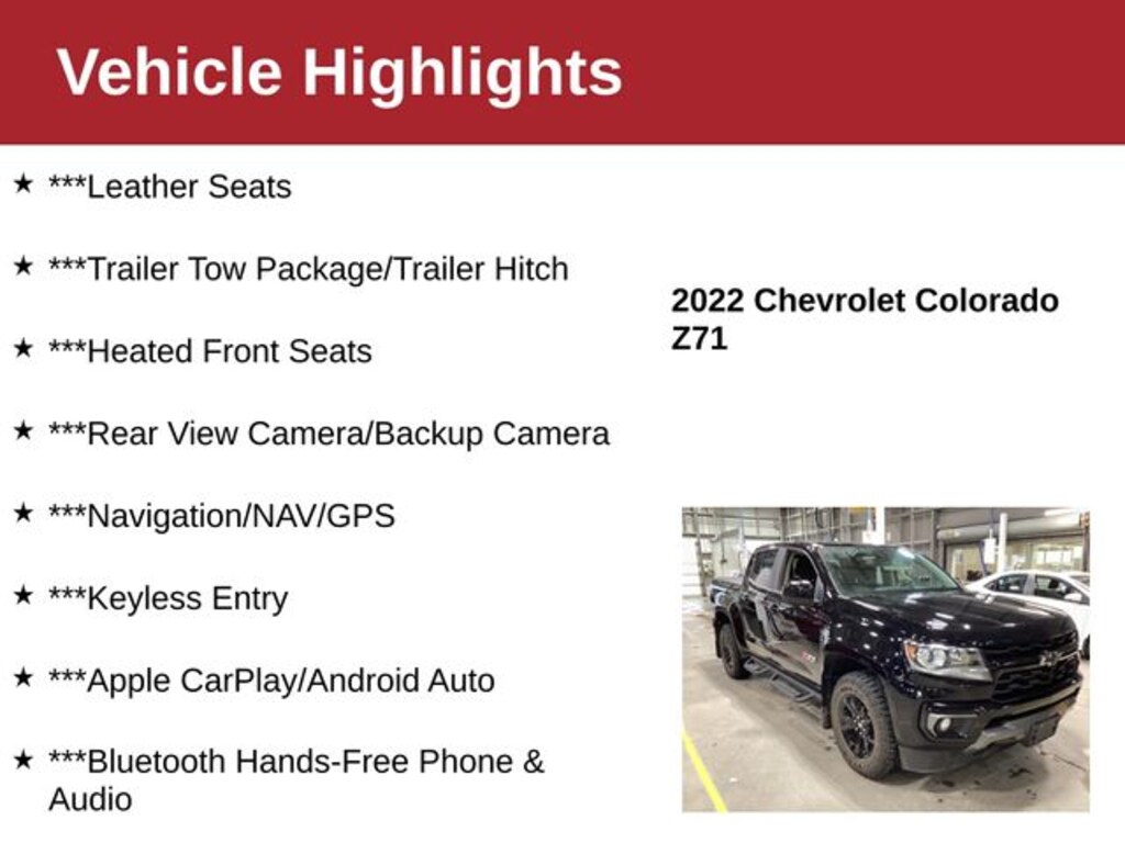 Used 2022 Chevrolet Colorado Z71 Truck Crew Cab