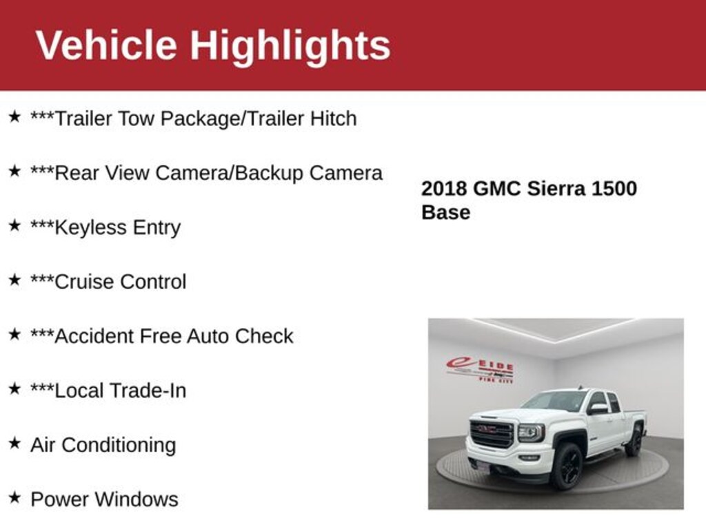Used 2018 GMC Sierra 1500 Base Truck Double Cab