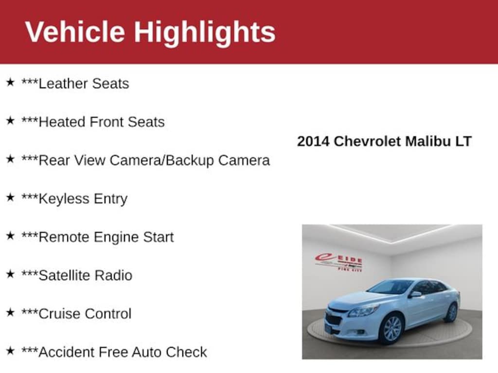 Used 2014 Chevrolet Malibu LT Sedan