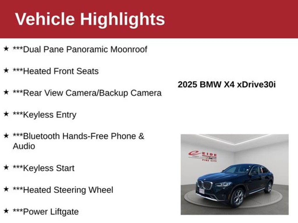 Used 2025 BMW X4 xDrive30i SUV