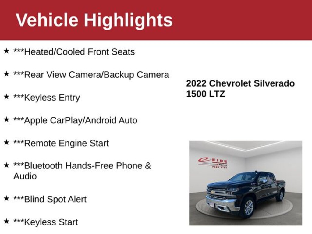 Used 2022 Chevrolet Silverado 1500 LTD LTZ Truck Crew Cab