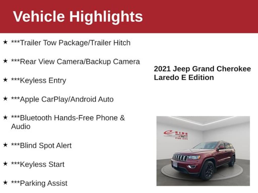 Used 2021 Jeep Grand Cherokee Laredo E SUV