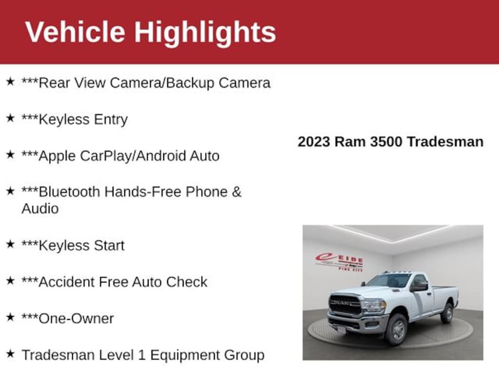 Used 2023 Ram 3500 Tradesman Truck Regular Cab