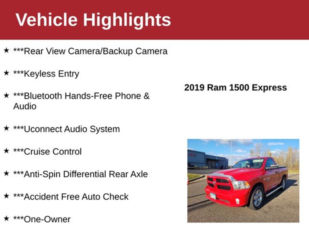 Used 2019 Ram 1500 Classic Express Truck Regular Cab