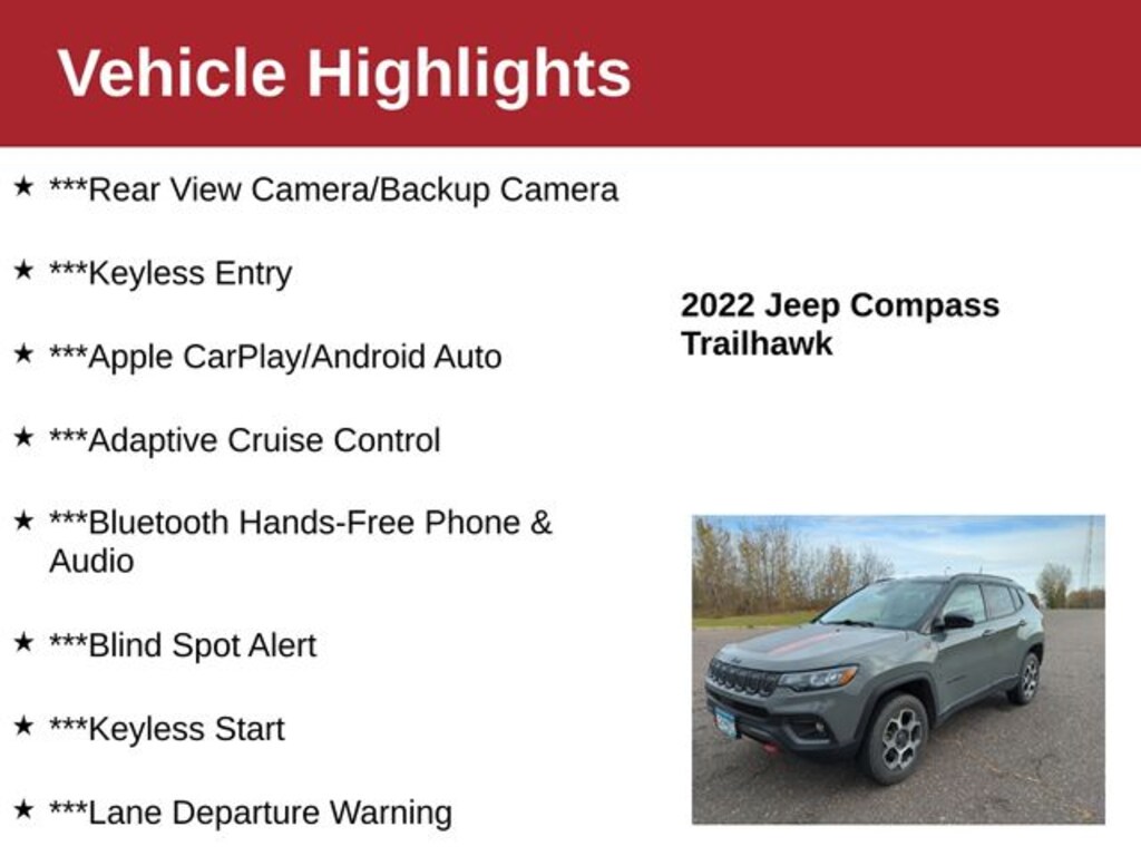 Used 2022 Jeep Compass Trailhawk SUV