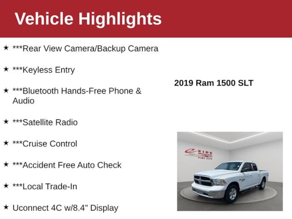Used 2019 Ram 1500 Classic SLT Truck Crew Cab