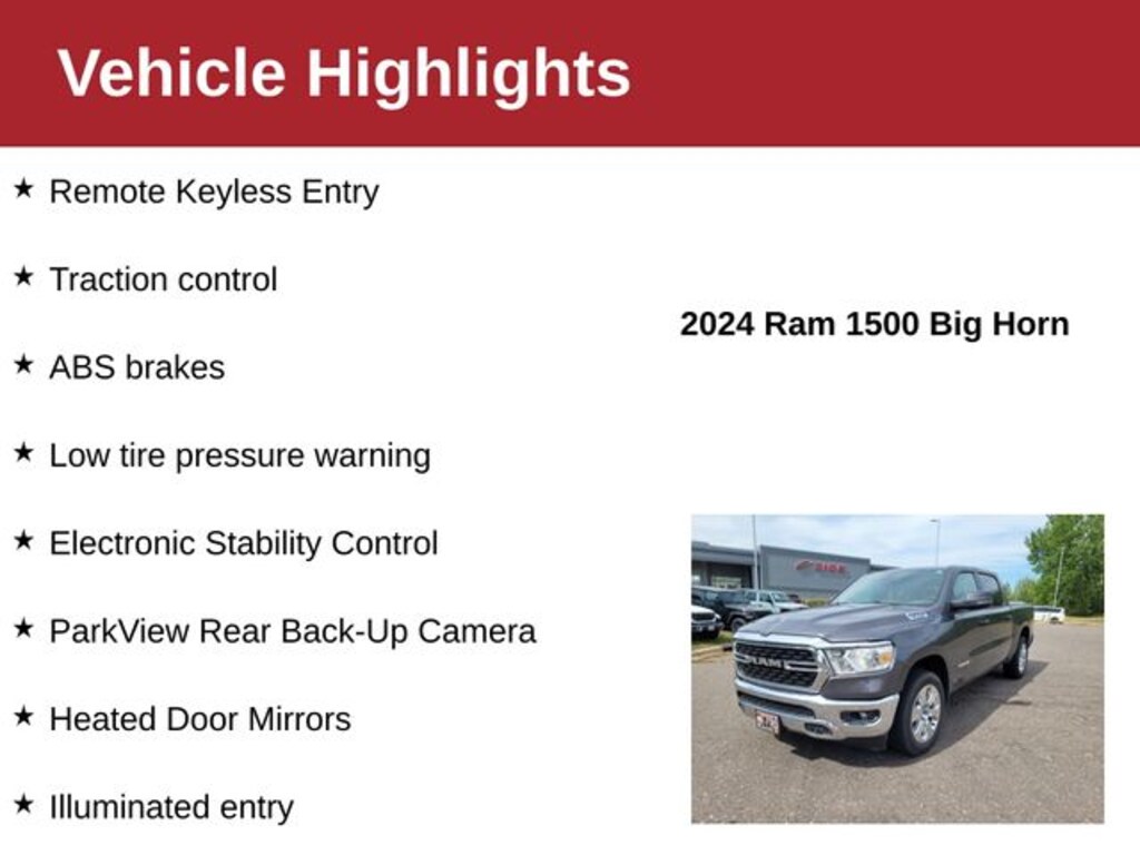 Used 2024 Ram 1500 Big Horn Truck Crew Cab
