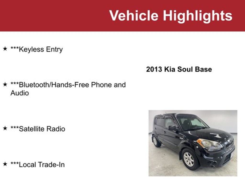Used 2013 Kia Soul Base Hatchback