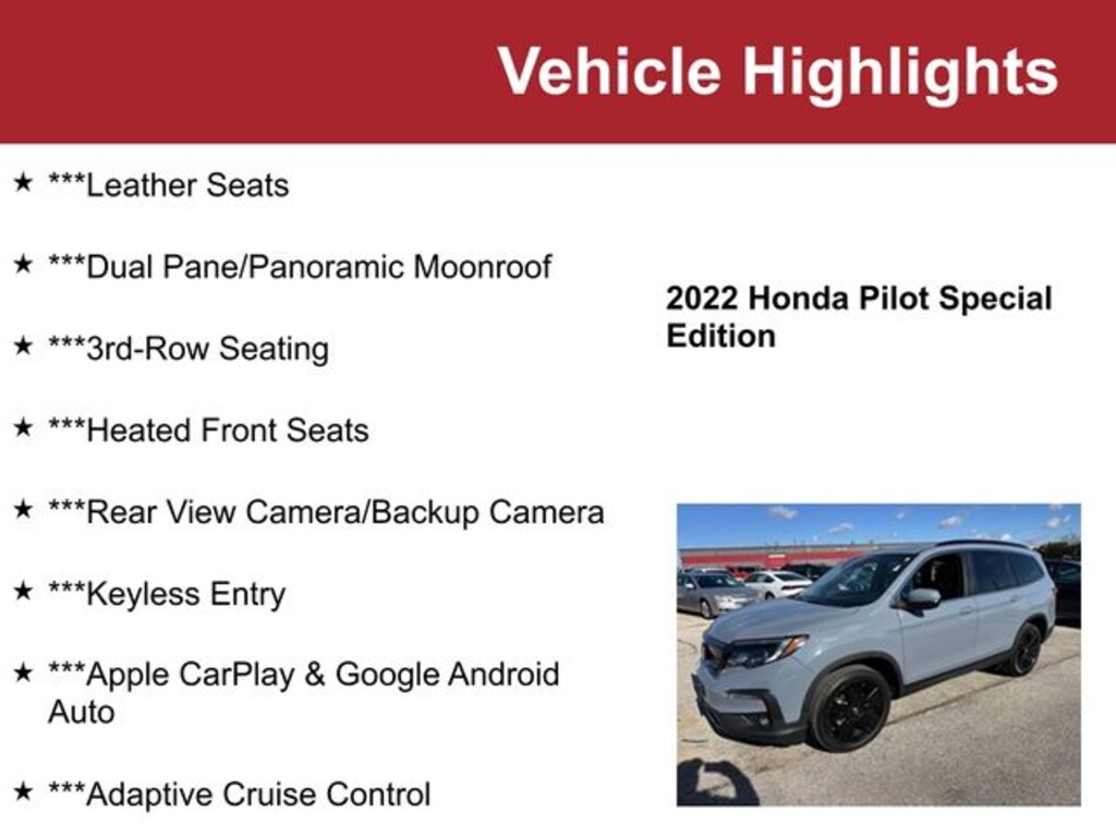 Used 2022 Honda Pilot Special Edition SUV