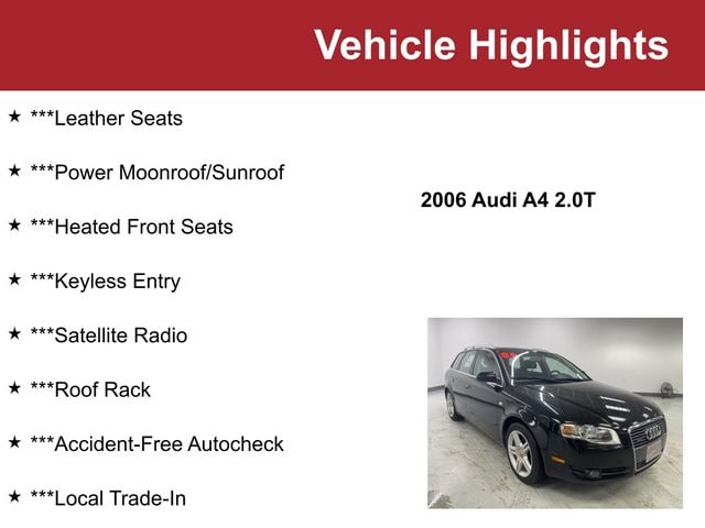 Used 2006 Audi A4 Base with VIN WAUKF78E86A173930 for sale in Waite Park, Minnesota