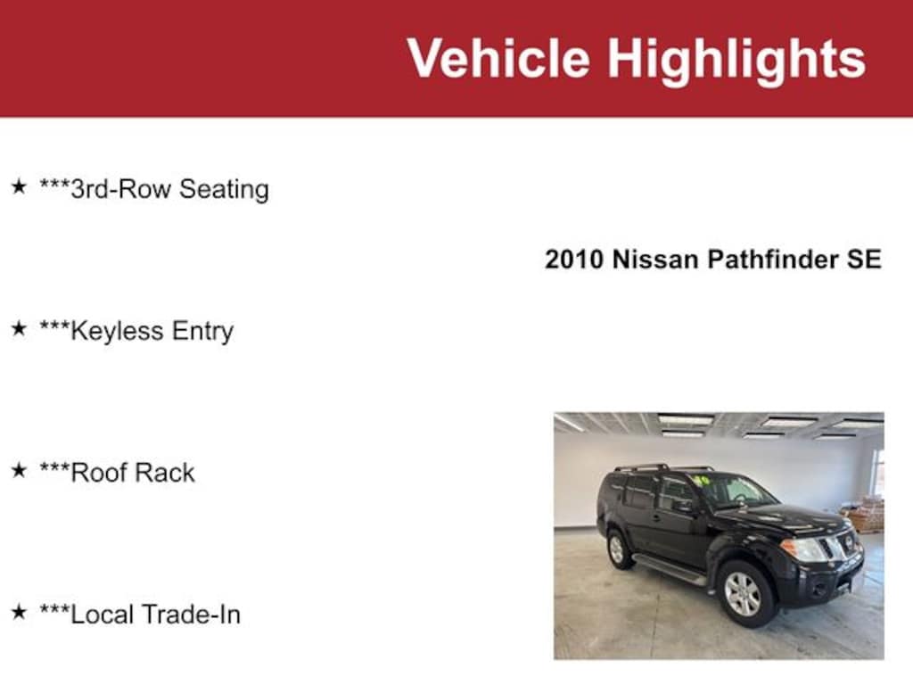 Used 2010 Nissan Pathfinder SE SUV