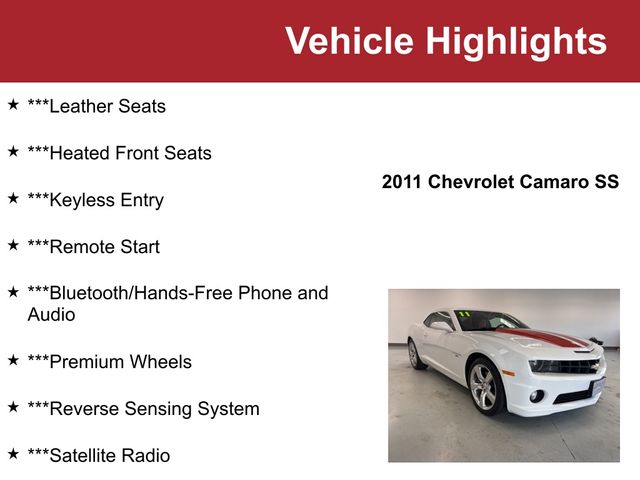 Used 2011 Chevrolet Camaro 2SS with VIN 2G1FK1EJ6B9158310 for sale in Waite Park, Minnesota