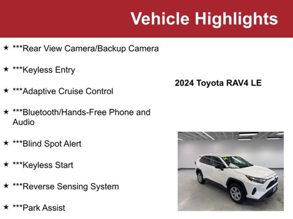 Used 2024 Toyota RAV4 LE SUV