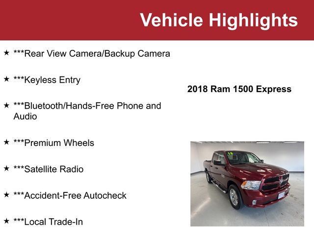 Used 2018 RAM Ram 1500 Pickup Express with VIN 1C6RR7FG1JS345156 for sale in Waite Park, Minnesota