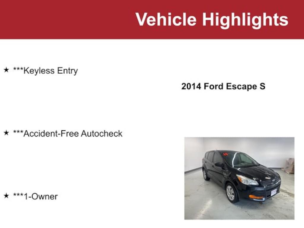 Used 2014 Ford Escape S SUV