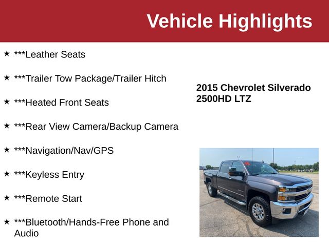 Used 2015 Chevrolet Silverado 2500HD LTZ with VIN 1GC1KWE84FF582139 for sale in Waite Park, Minnesota