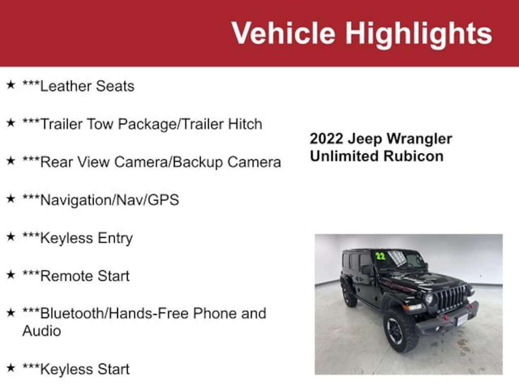 Used 2022 Jeep Wrangler Unlimited Rubicon SUV