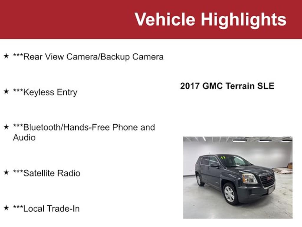 Used 2017 GMC Terrain SLE-1 SUV