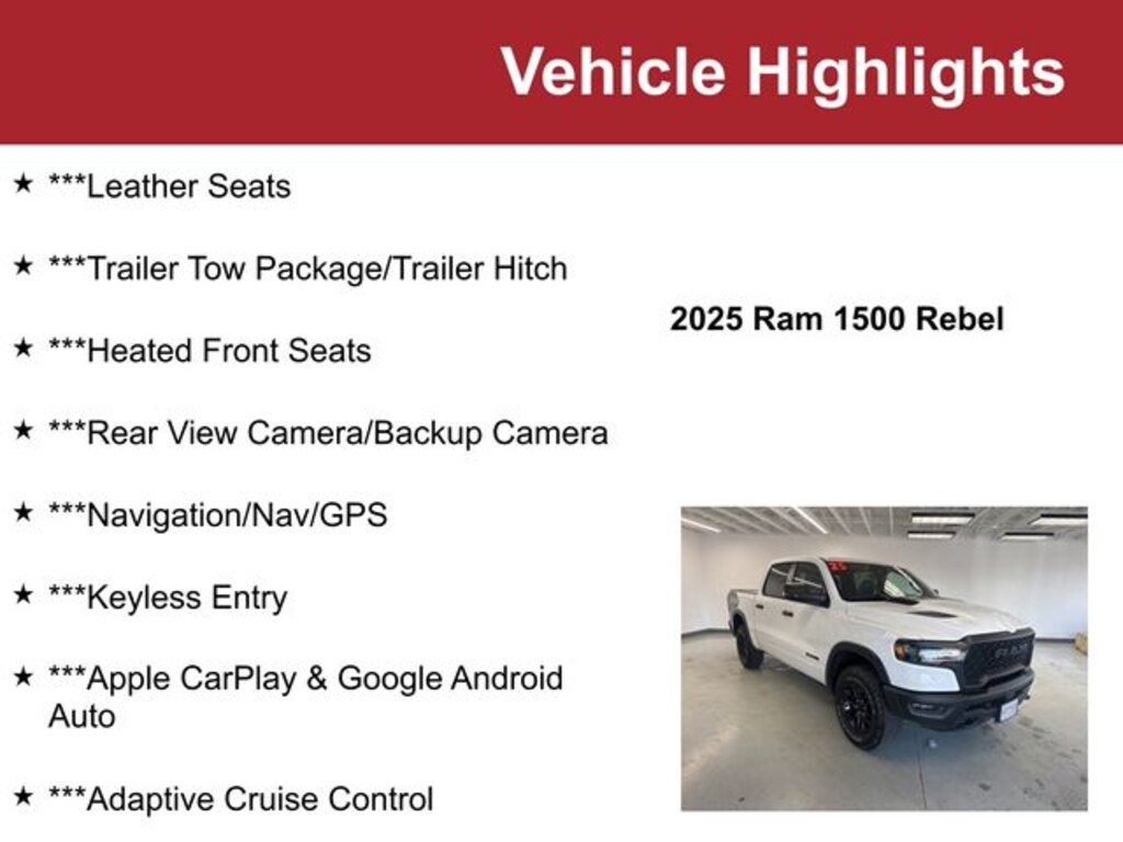 Used 2025 Ram 1500 Rebel Truck Crew Cab