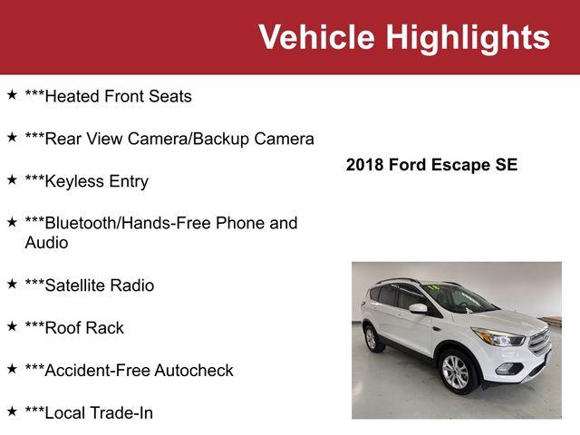 Used 2018 Ford Escape SE with VIN 1FMCU9GD0JUA42334 for sale in Waite Park, Minnesota