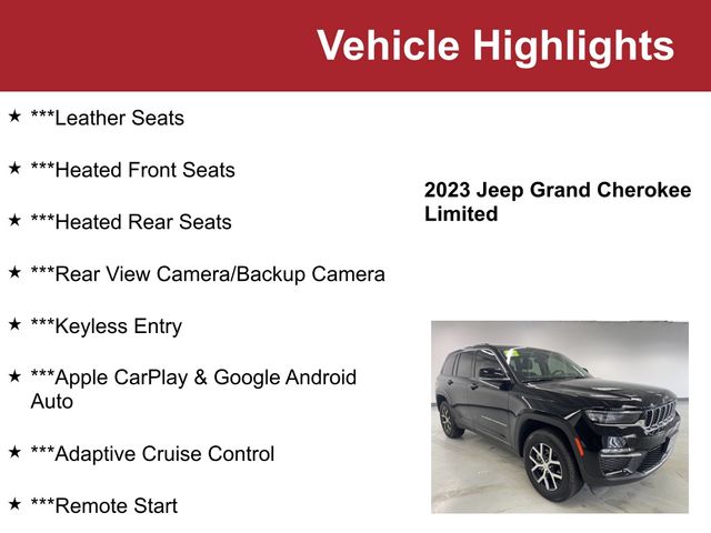 Used 2023 Jeep Grand Cherokee Limited with VIN 1C4RJHBG8PC570978 for sale in Waite Park, Minnesota
