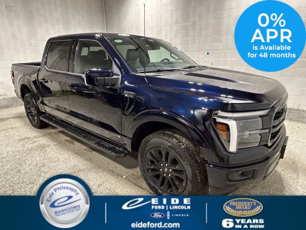 New 2025 Ford F-150 Lariat Black Appearance Truck SuperCrew Cab