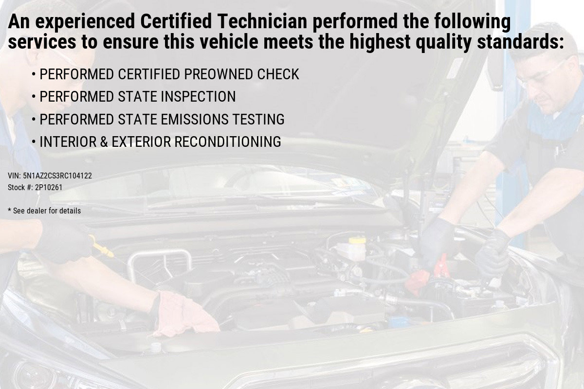 Certified 2024 Nissan Murano SL with VIN 5N1AZ2CS3RC104122 for sale in Wernersville, PA