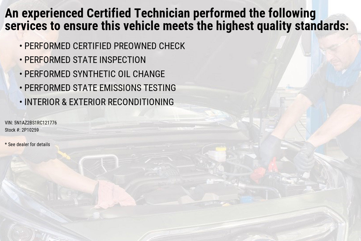 Certified 2024 Nissan Murano SV with VIN 5N1AZ2BS1RC121776 for sale in Wernersville, PA