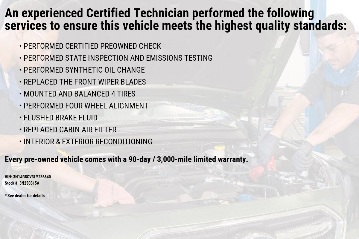 Certified 2020 Nissan Sentra SV with VIN 3N1AB8CV3LY236840 for sale in Wernersville, PA