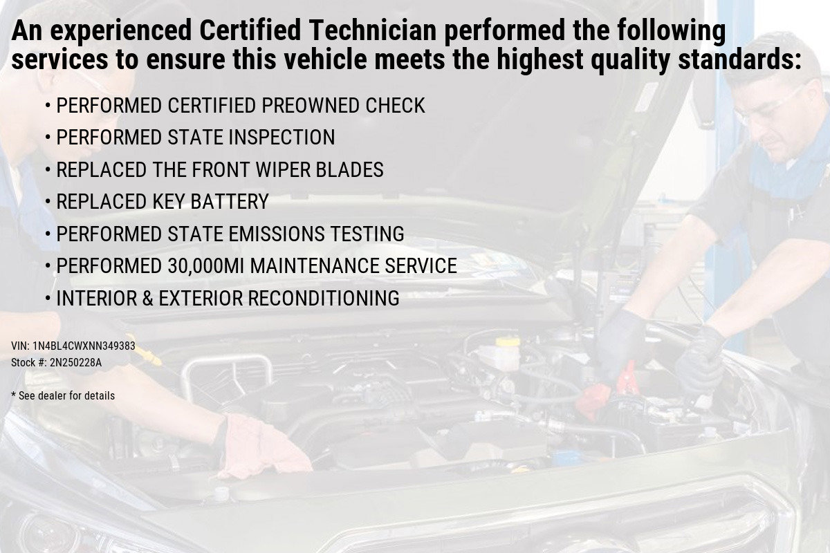 Certified 2022 Nissan Altima SR with VIN 1N4BL4CWXNN349383 for sale in Wernersville, PA