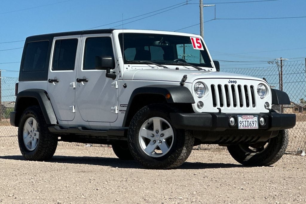 Used 2015 Jeep Wrangler Unlimited Sport with VIN 1C4BJWDG7FL673679 for sale in El Centro, CA