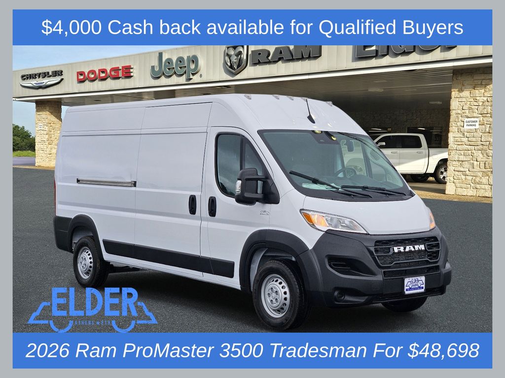 New 2026 Ram Promaster 3500 PROMASTER 3500 TRADESMAN CARGO VAN HIGH ROOF 159'